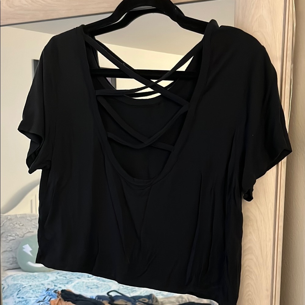 American Eagle Open Back Crisscross Top